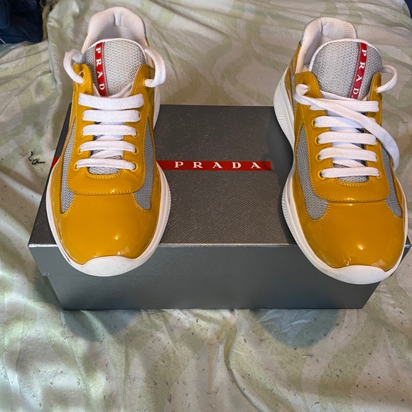 prada sneakers yellow